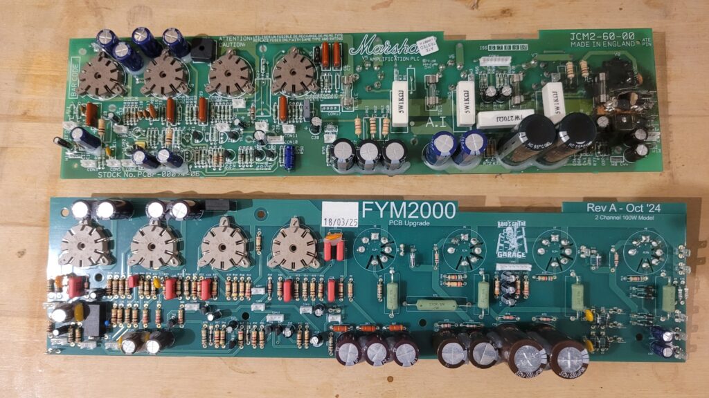 Comparaison PCB JCM2000